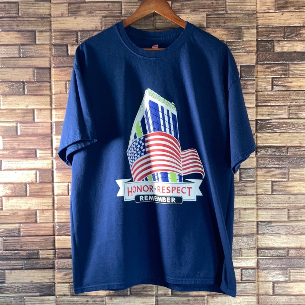Unisex Hanes XL Margaritaville Blue Patriotic Honor Respect Remember T Shirt